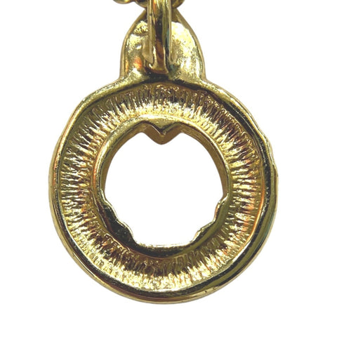 Circle Pendant Necklace With Rhinestone