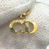 Circle Pendant Necklace With Rhinestone
