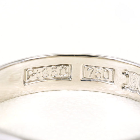 Band Ring Platinum and 18K Yellow Gold