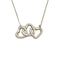 Triple Heart Pendant Necklace Sterling Silver