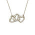 Triple Heart Pendant Necklace Sterling Silver