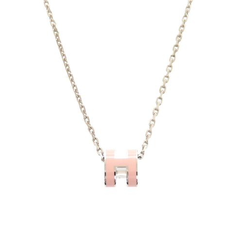 Pop H Pendant Necklace Silver-Tone Metal