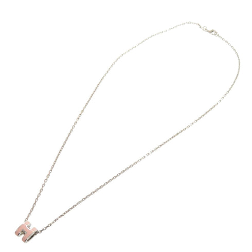 Pop H Pendant Necklace Silver-Tone Metal