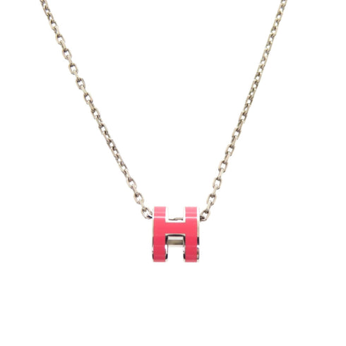 Pop H Pendant Necklace Silver-Tone Metal