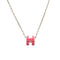 Pop H Pendant Necklace Silver-Tone Metal