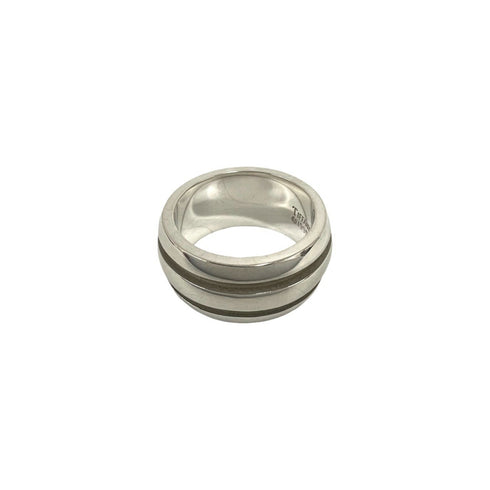 Grooved Double Line Ring Sterling Silver