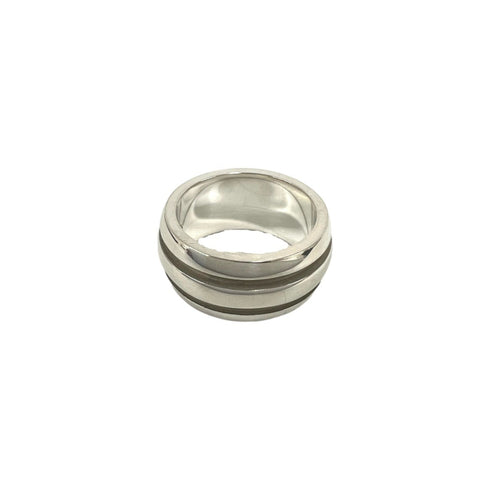 Grooved Double Line Ring Sterling Silver