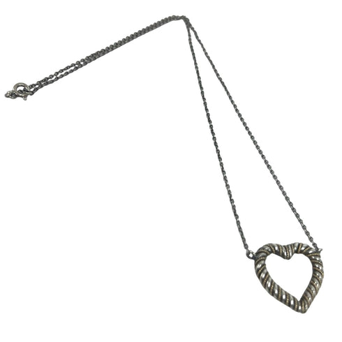 Pendant Necklace Sterling Silver and Yellow Gold
