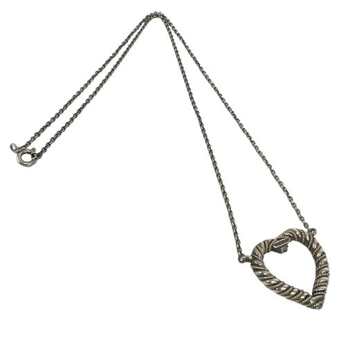 Pendant Necklace Sterling Silver and Yellow Gold