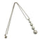 Graduated Drop Pendant Necklace Sterling Silver