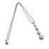 Graduated Drop Pendant Necklace Sterling Silver