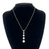 Graduated Drop Pendant Necklace Sterling Silver
