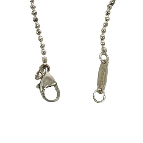 Graduated Drop Pendant Necklace Sterling Silver