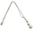 Graduated Drop Pendant Necklace Sterling Silver
