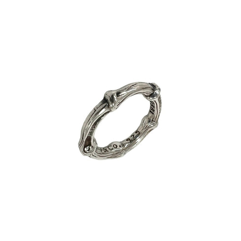Vintage Bamboo Ring Sterling Silver