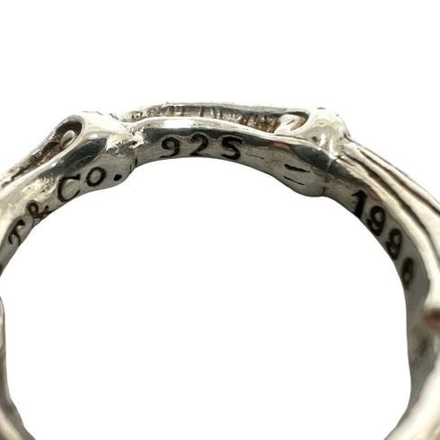 Vintage Bamboo Ring Sterling Silver