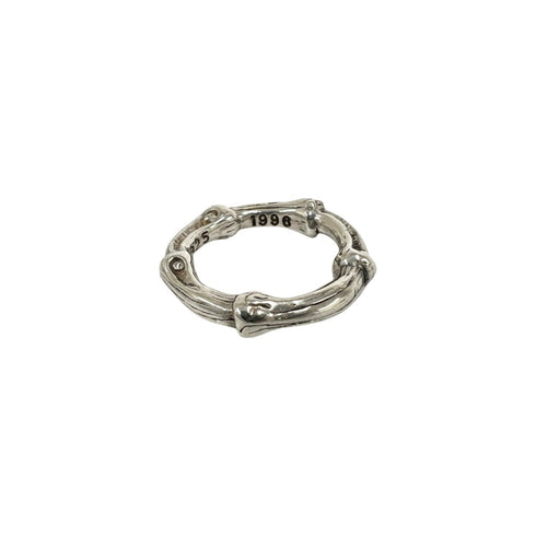 Vintage Bamboo Ring Sterling Silver