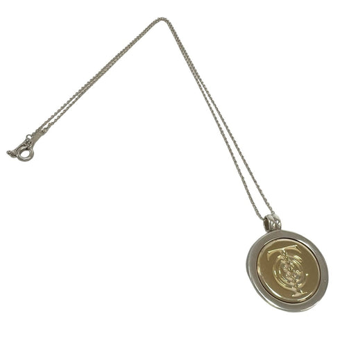 Pendant Necklace Sterling Silver and 18K Yellow Gold