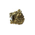Lion Head Crystal Ring Metal Gold
