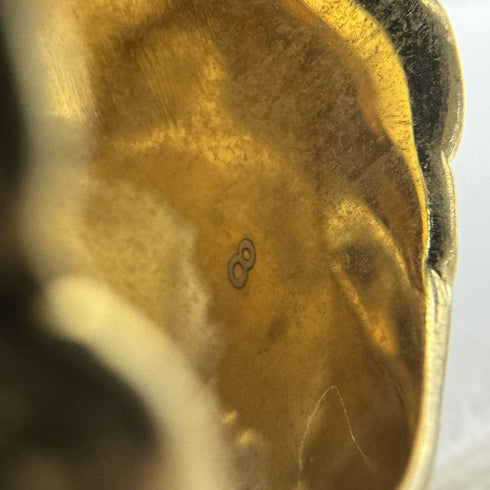 Lion Head Crystal Ring Metal Gold