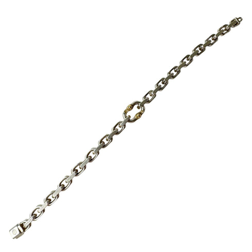 Makers Narrow Chain Bracelet Watch Sterling Silver and 18K Yellow Gold 750mm