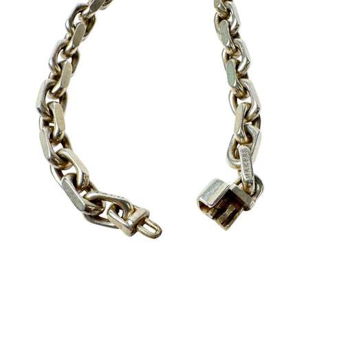 Makers Narrow Chain Bracelet Watch Sterling Silver and 18K Yellow Gold 750mm