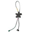 Charm Leather and Silk Dark Gray and Green Handbag Charm