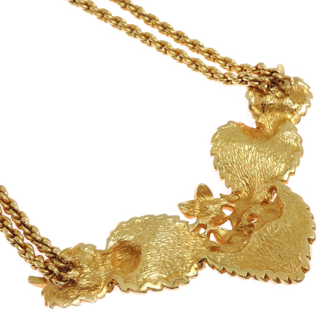 Vintage Flower Motif Vintage Pendant Necklace Gold