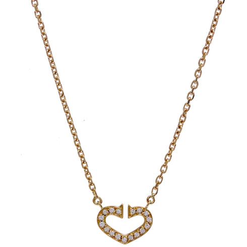 C de Cartier Pendant Necklace 18K Yellow Gold