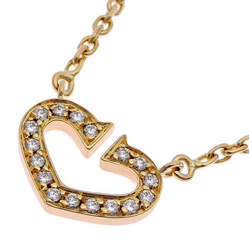 C de Cartier Pendant Necklace 18K Yellow Gold