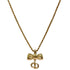 Ribbon Motif Pendant Necklace Gold