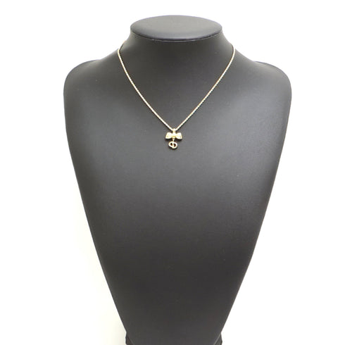 Ribbon Motif Pendant Necklace Gold