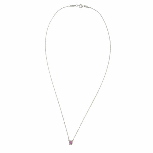 Elsa Peretti Pendant Necklace Sterling Silver 3mm