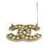 CC Logo Brooch Gold-Tone Metal