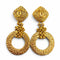CC Logo Hoop Clip-On Earrings Gold-Tone Metal Gold-Tone Metal