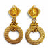 CC Logo Hoop Clip-On Earrings Gold-Tone Metal Gold-Tone Metal