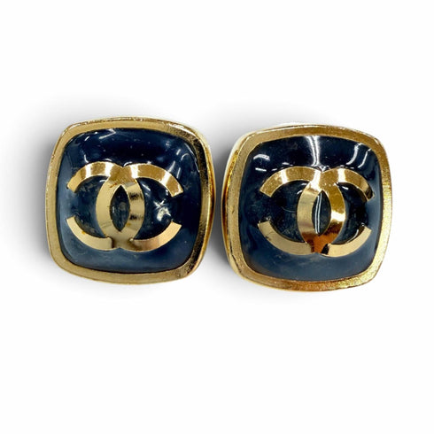 CC Logo Earrings Gold-Tone Metal Gold-Tone Metal