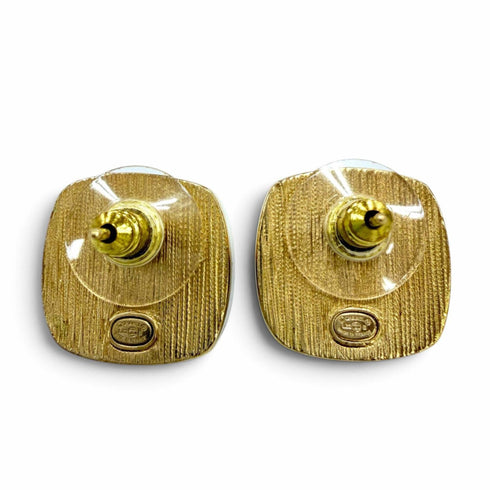 CC Logo Earrings Gold-Tone Metal Gold-Tone Metal