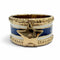 Star Ring Metal Gold Navy White