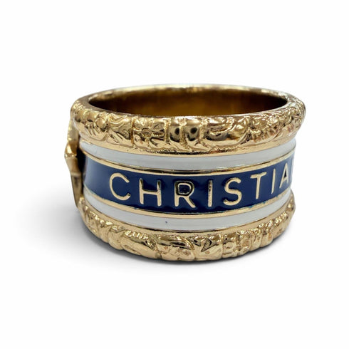 Star Ring Metal Gold Navy White