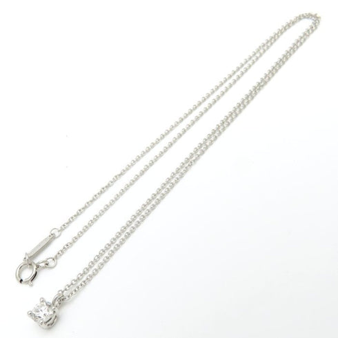 Solitaire Diamond Pendant Necklace Platinum