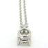 Solitaire Diamond Pendant Necklace Platinum