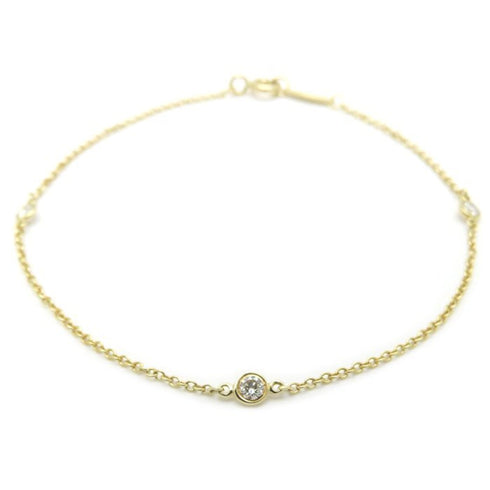 Elsa Peretti Diamonds By The Yard Pendant Necklace 18K Yellow Gold and Diamond