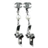 CC Logo Clip-On Earrings Silver-Tone Metal