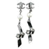CC Logo Clip-On Earrings Silver-Tone Metal