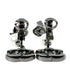 CC Logo Clip-On Earrings Silver-Tone Metal