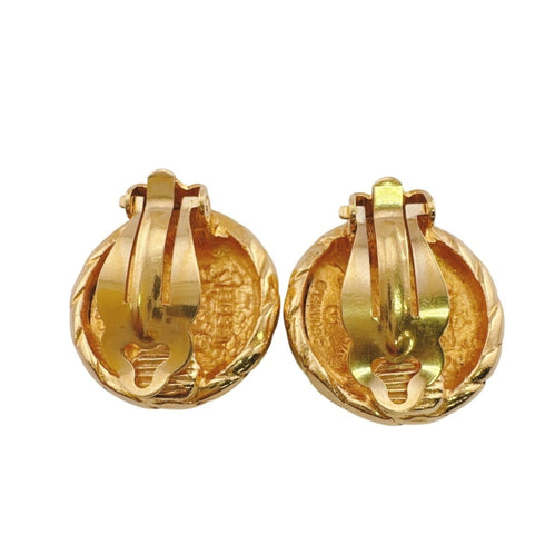 CC Logo Clip-On Earrings Metal Gold-Tone Metal