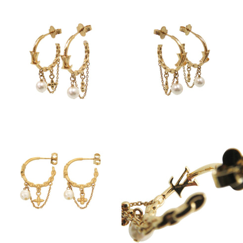 Pearl Earrings Artificial Pearl and Metal
