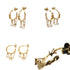 Pearl Earrings Artificial Pearl and Metal