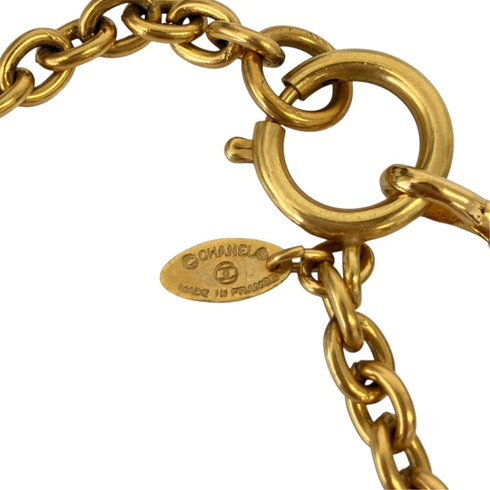CC Logo Chain Pendant Necklace Metal